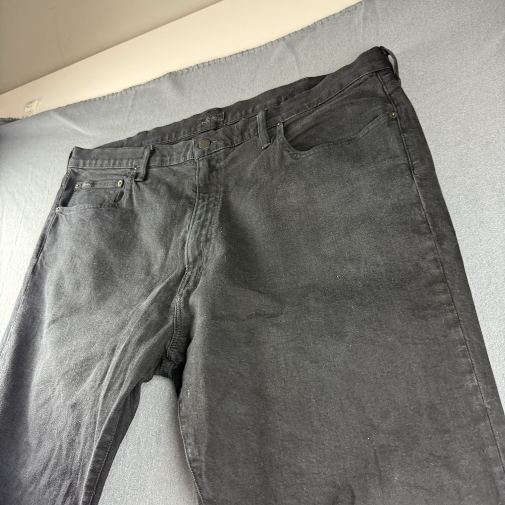 Polo Ralph Lauren Jeans Men's 44x32* Black Hampton Relaxed Straight Stretch BIG